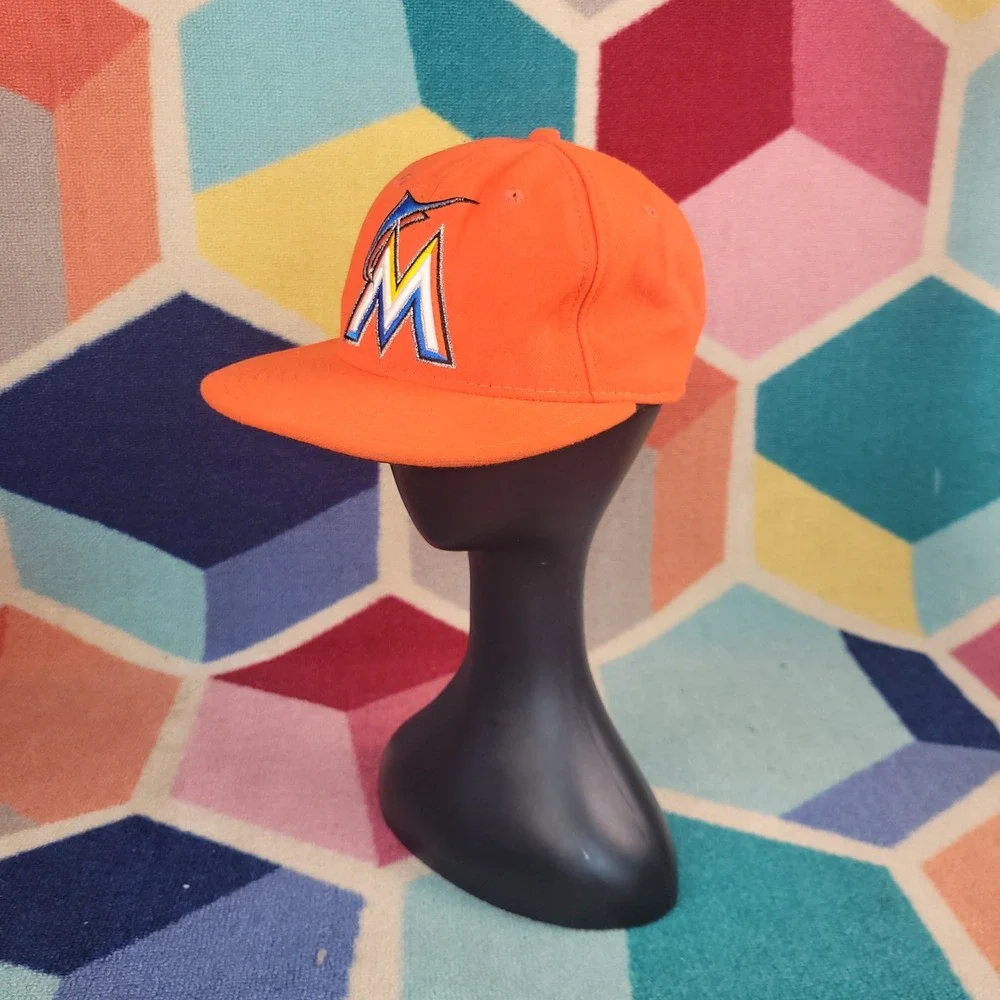 New Era Miami Marlins MLB Authentic On-Field 59FIFTY Fitted Hat Orange 7 1/8